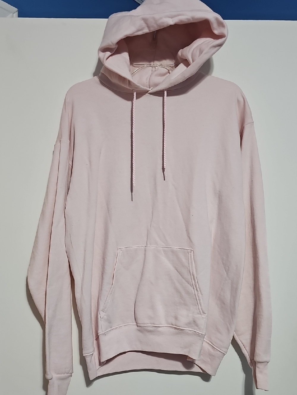 Hanes Men's Light Pink Crewneck Hoodie Sweatshirt Cotton/Poly Blend SZ MEDIUM